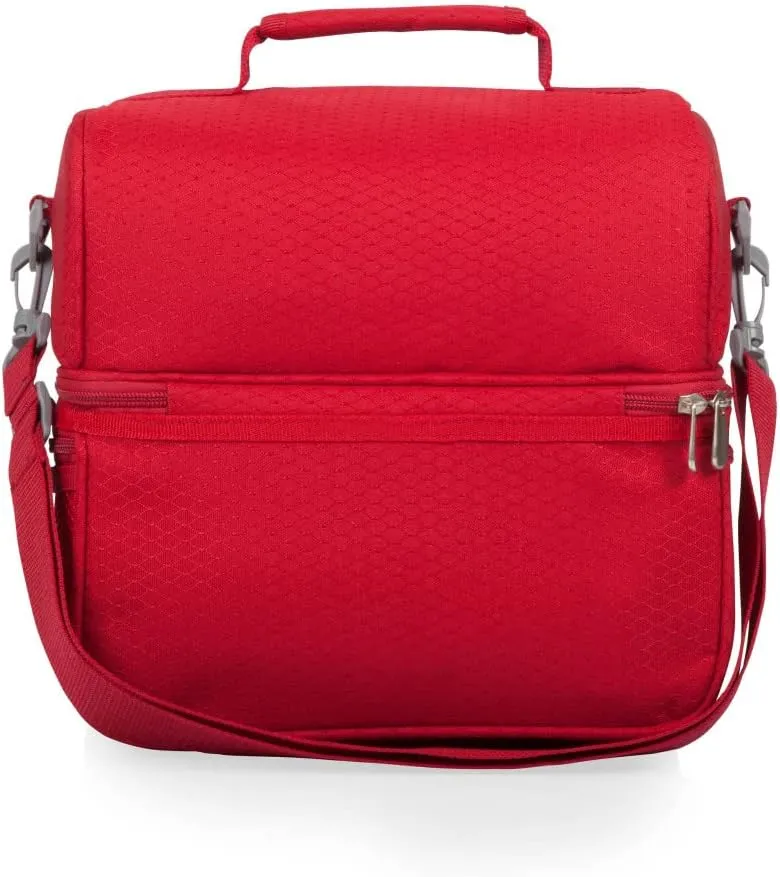 PICNIC TIME NCAA Nebraska Cornhuskers Pranzo Lunch Bag - Insulated Lunch Box with Picnic Set - Lunch Cooler Bag