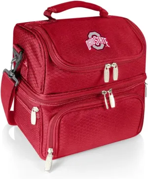 PICNIC TIME NCAA Nebraska Cornhuskers Pranzo Lunch Bag - Insulated Lunch Box with Picnic Set - Lunch Cooler Bag
