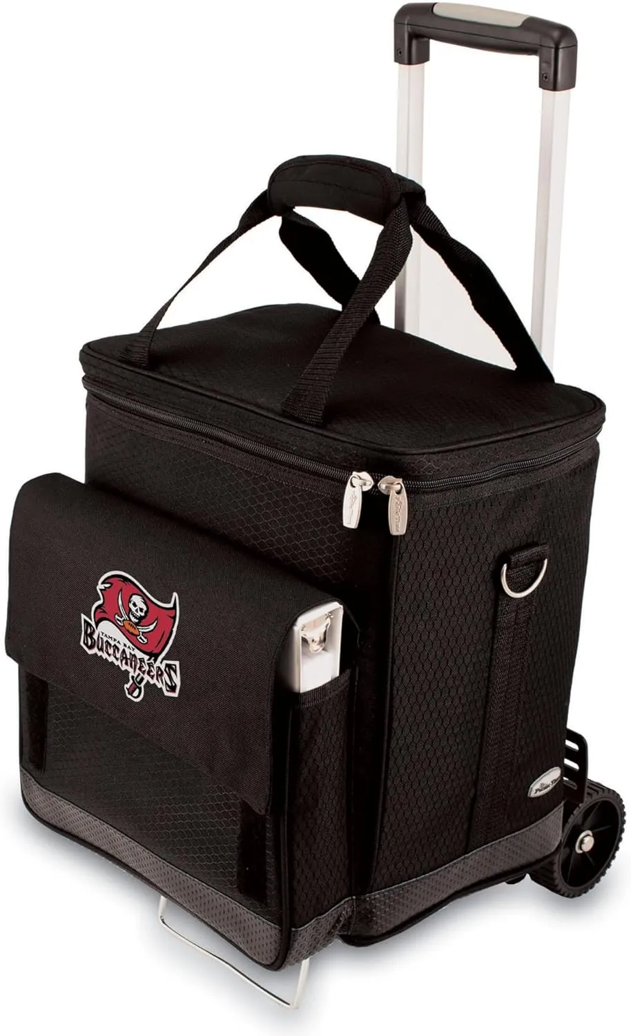 PICNIC TIME Tampa Bay Buccaneers Historic Logo Cellar with Trolley - Black