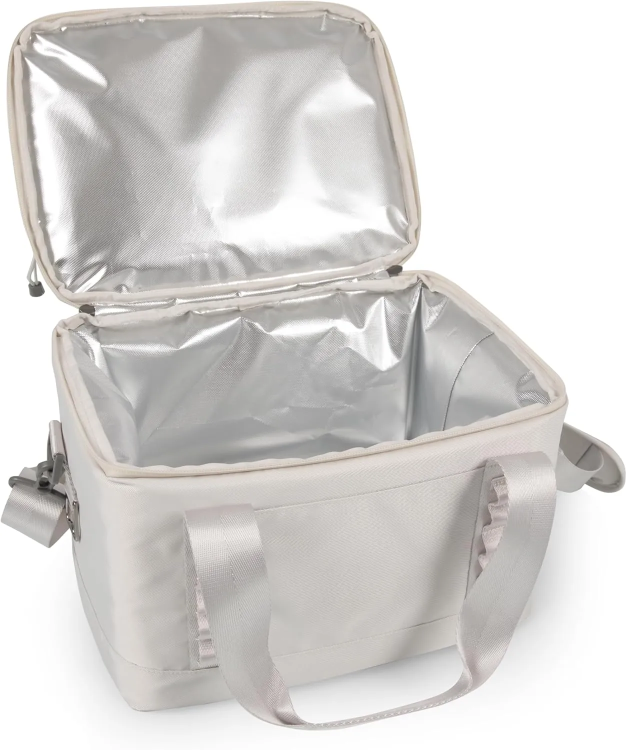 PICNIC TIME Tarana Superthick Cooler Bag with Removable Shoulder Strap, 12 Can Insulated Soft Cooler, Beach Cooler, Insulated Camping Cooler, Picnic Cooler, (Halo Gray)