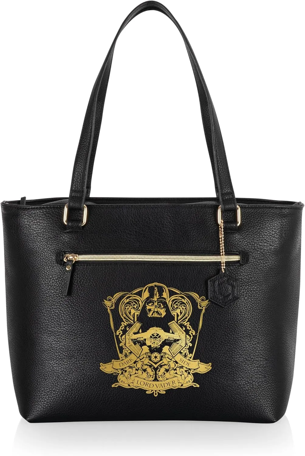 PICNIC TIME Uptown Tote, Insulated Purse Lunch, Beach Bag Soft Cooler, Star Wars Darth Vader-Black