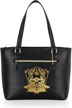 PICNIC TIME Uptown Tote, Insulated Purse Lunch, Beach Bag Soft Cooler, Star Wars Darth Vader-Black