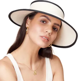 Pineapple&Star Vienna Visor Women’s Summer Sun Straw Packable UPF 50  Beach Hat