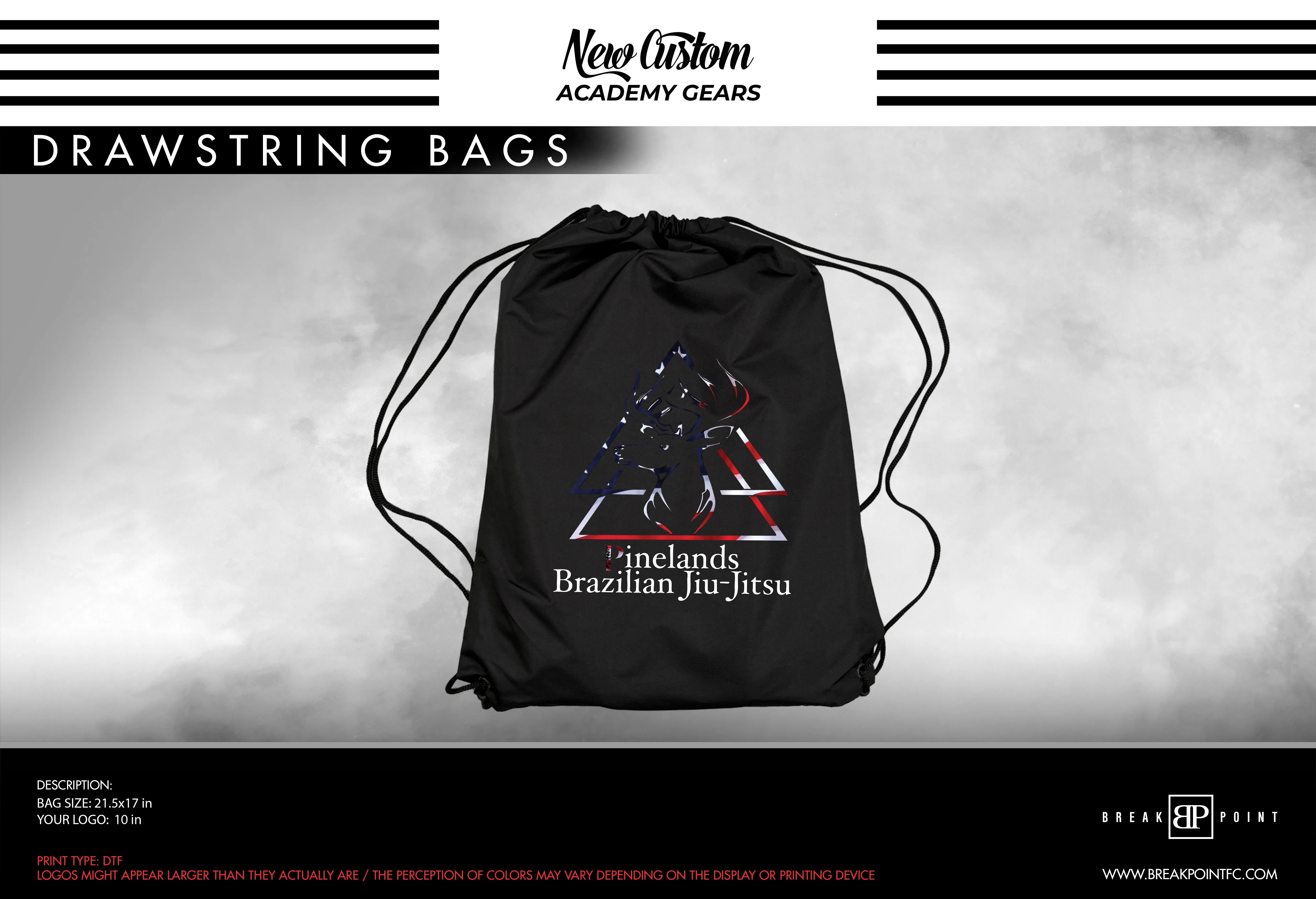 Pinelands BJJ Academy Drawstring Bags #1187