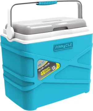 Pinnacle 10 Liter Insulated Cooler Lunch Box -Portable Camping/Picnic Hard Cooler –Coolbox Keeps Cool for 48 hrs. with Ice Retention–Heavy Duty Cooler for Beach, Grill, Travel,Tailgating,Small