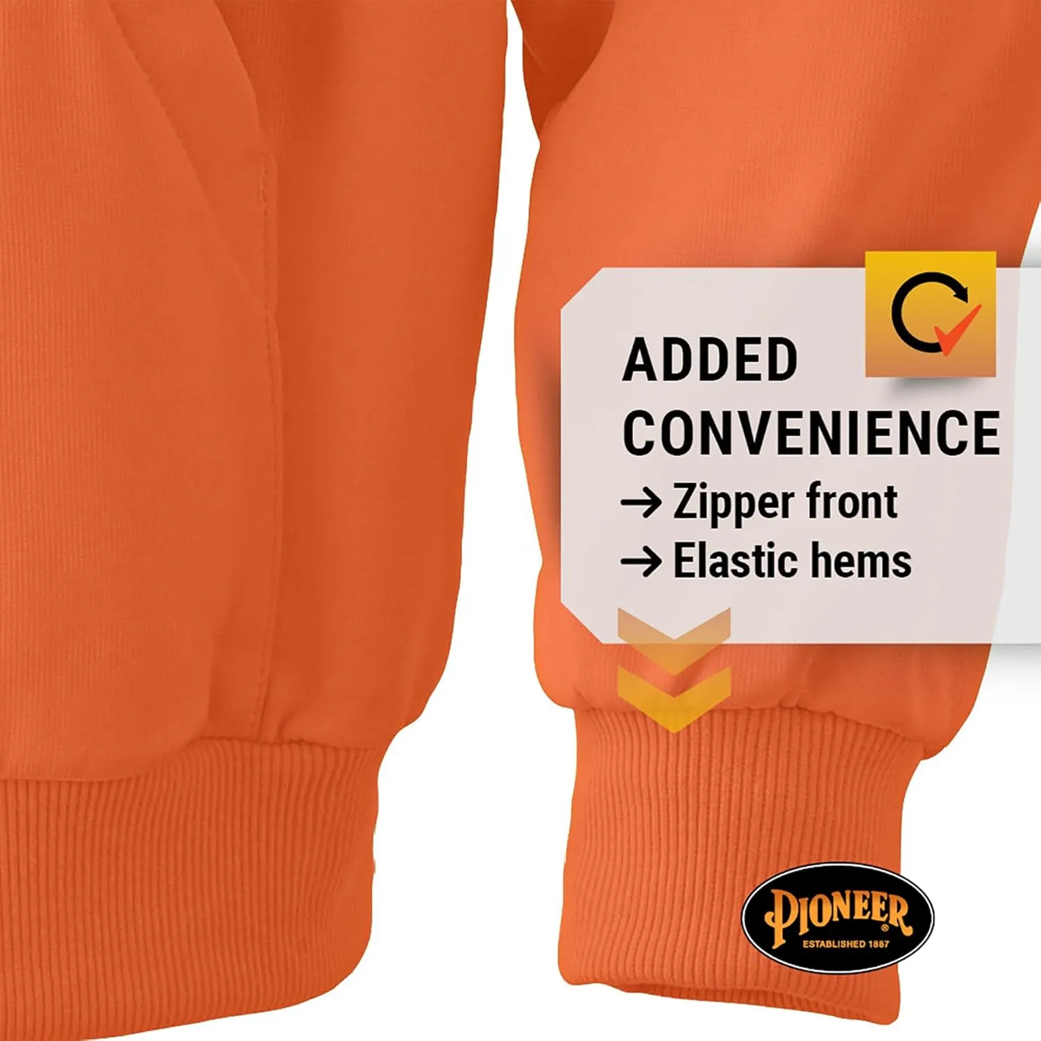 Pioneer High Visibility, Ultra Reflective, Zip-Style Micro Fleece Hoodie