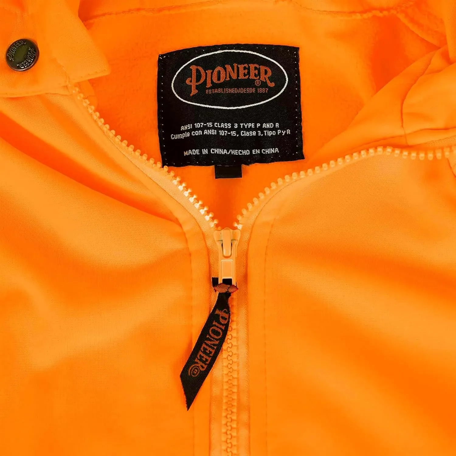 Pioneer High Visibility, Ultra Reflective, Zip-Style Micro Fleece Hoodie