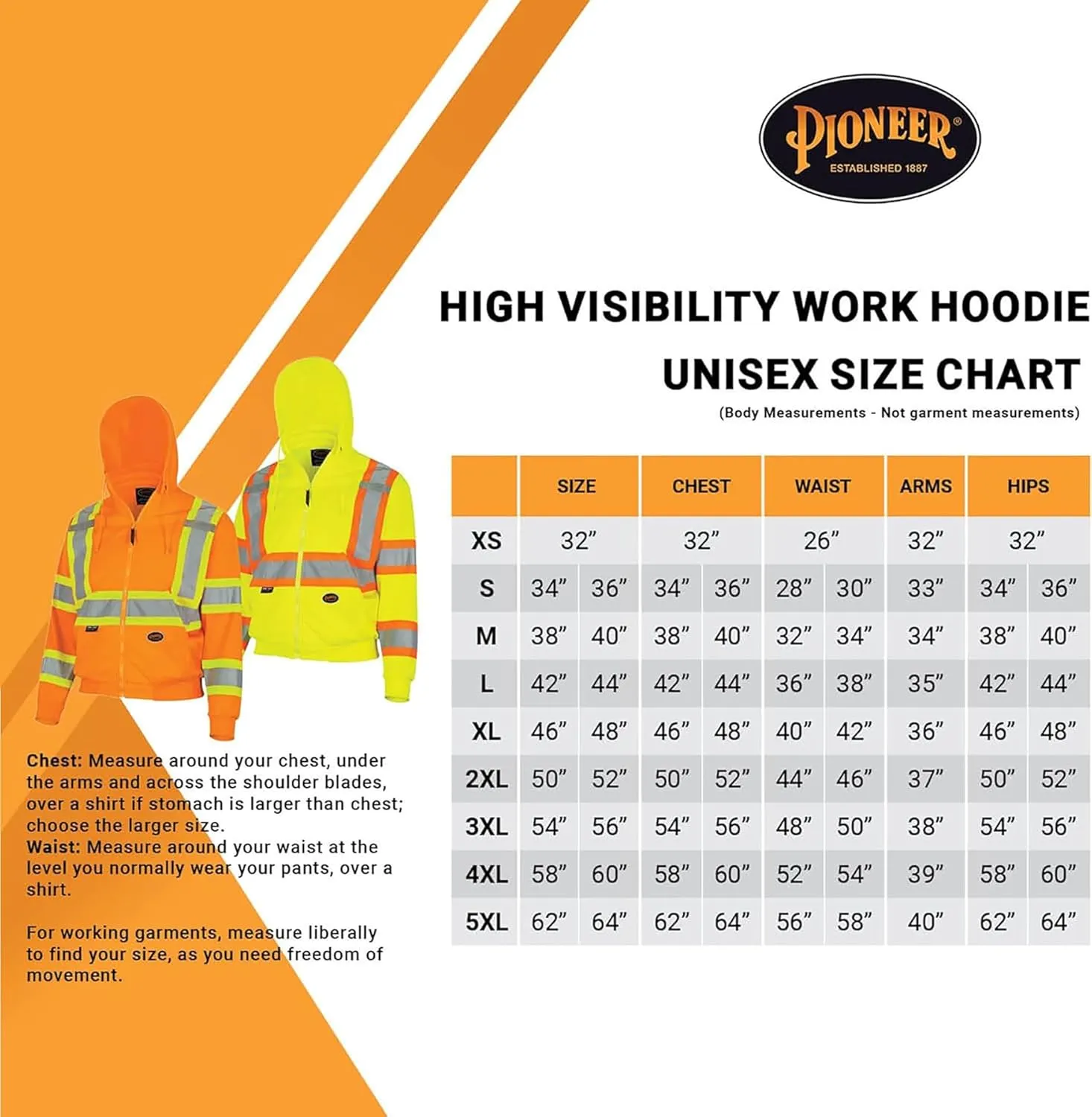Pioneer High Visibility, Ultra Reflective, Zip-Style Micro Fleece Hoodie