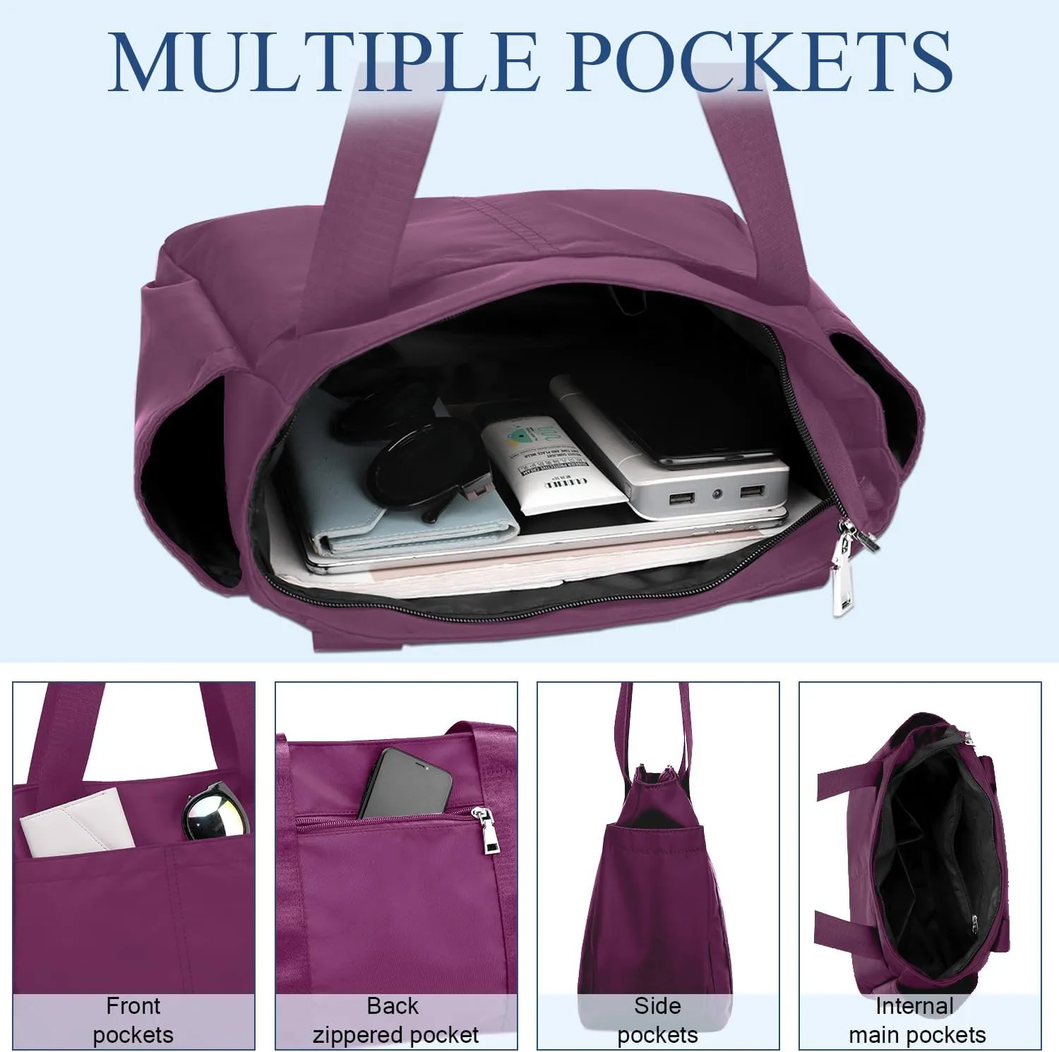PlasMaller Carry On Travel Duffle Bag Packable Luggage Travel Gear Sports Gym Bags Lightweight Tote Shoulder Pack