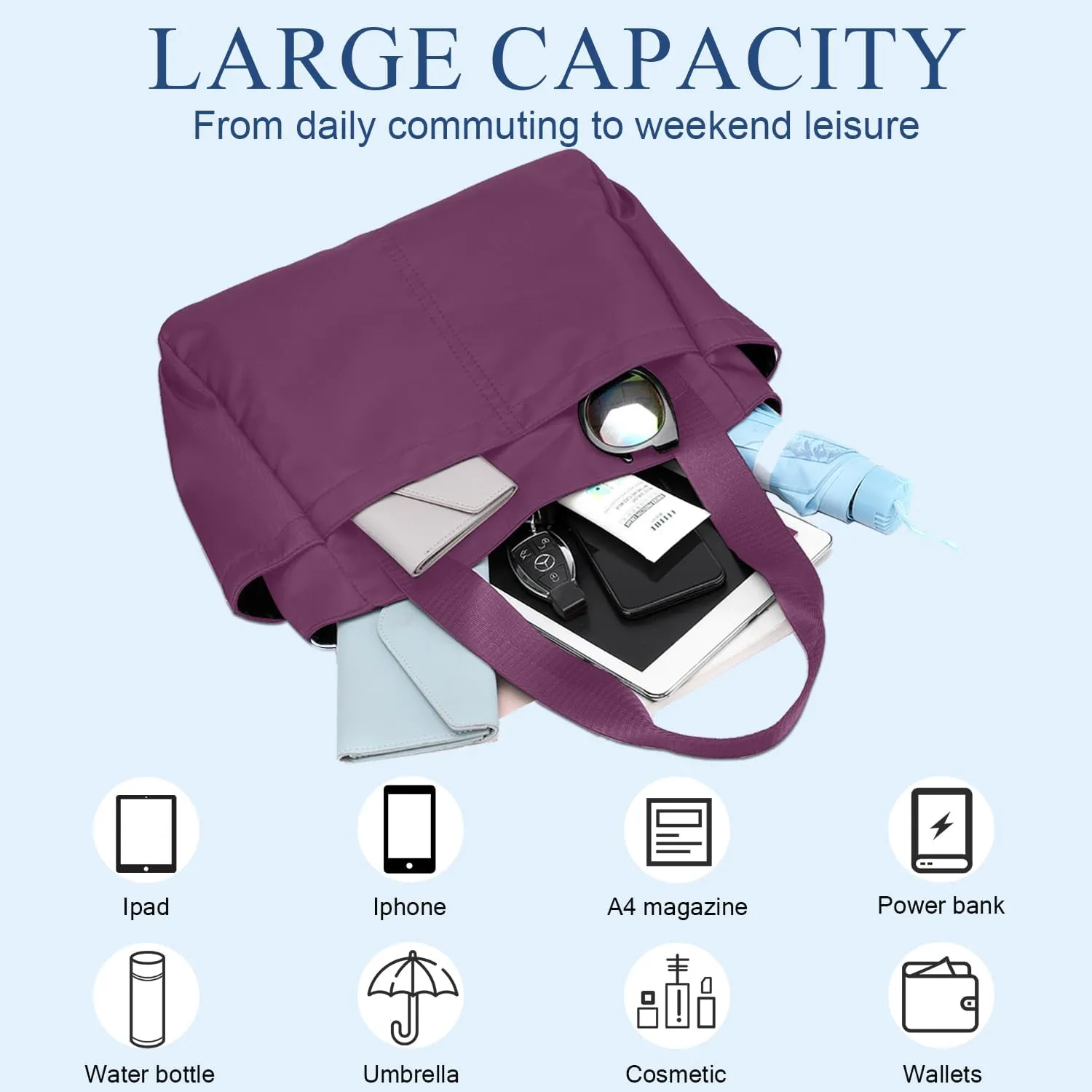 PlasMaller Carry On Travel Duffle Bag Packable Luggage Travel Gear Sports Gym Bags Lightweight Tote Shoulder Pack