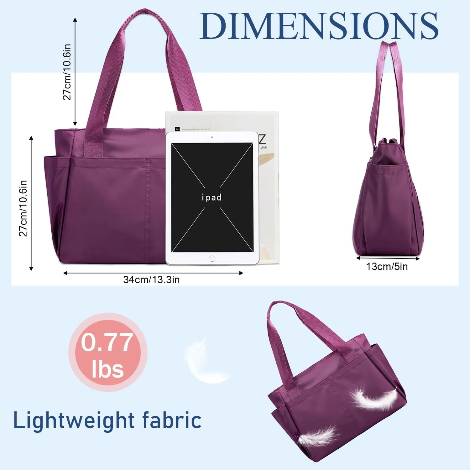 PlasMaller Carry On Travel Duffle Bag Packable Luggage Travel Gear Sports Gym Bags Lightweight Tote Shoulder Pack