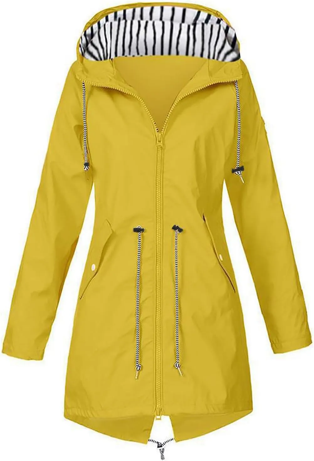Plus Size Raincoat Women Long Hooded Trench Coats Lined Windbreaker Travel Jacket Outdoor 2023 Long Hooded Jackets