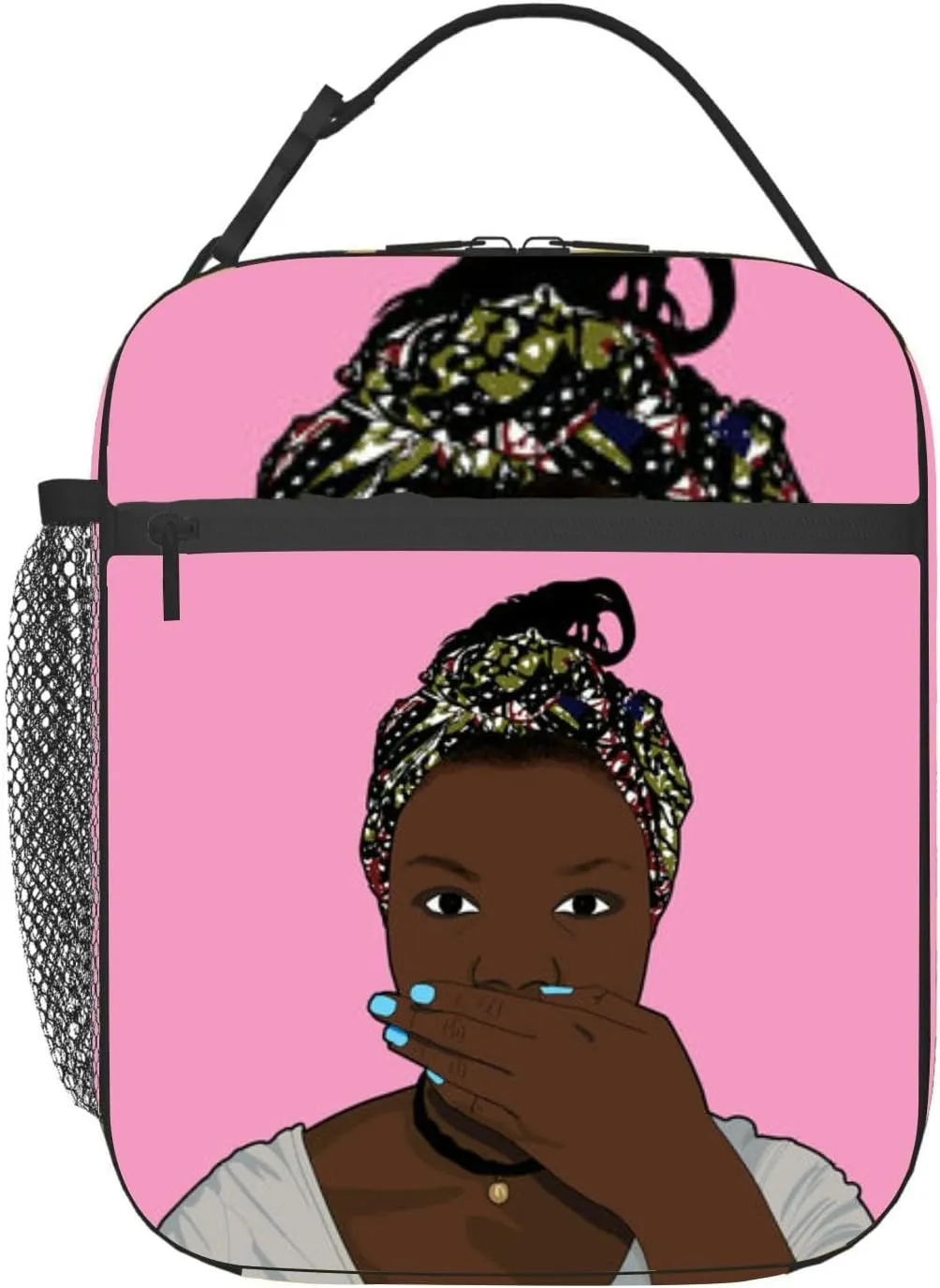 Pop speak no evil Insulated Iunch Bag for Men Woman Large Portable Waterproof Reusable Thermal Lunch Box with Pockets for Work Travel Picnic