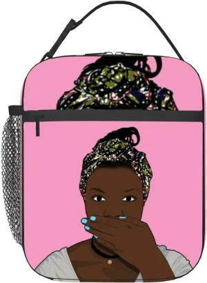 Pop speak no evil Insulated Iunch Bag for Men Woman Large Portable Waterproof Reusable Thermal Lunch Box with Pockets for Work Travel Picnic