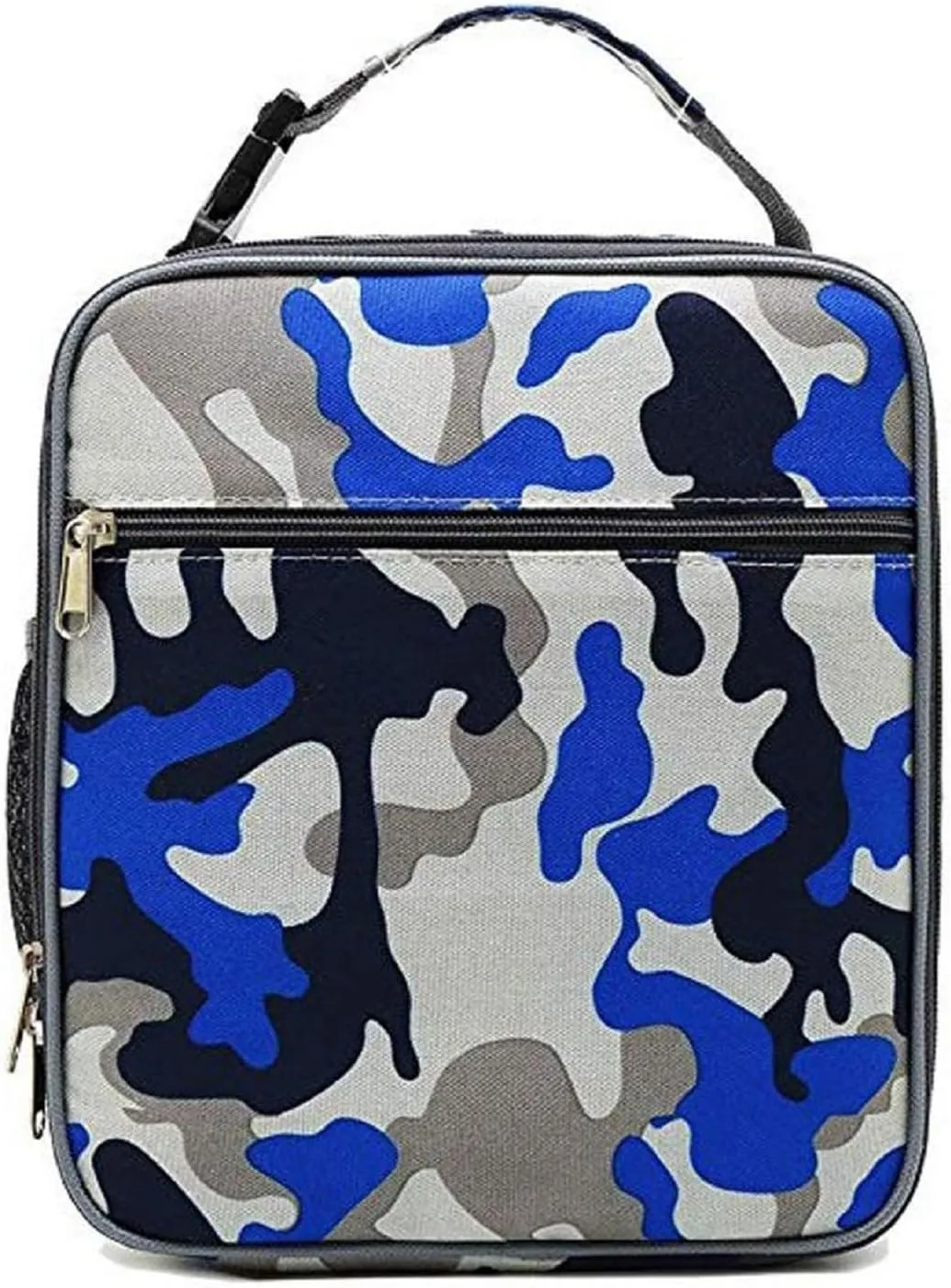 Portable Insulated Aluminum Foil Lined Picnic Cooler Bag for Outdoor (Blue, 26X23X11CM)