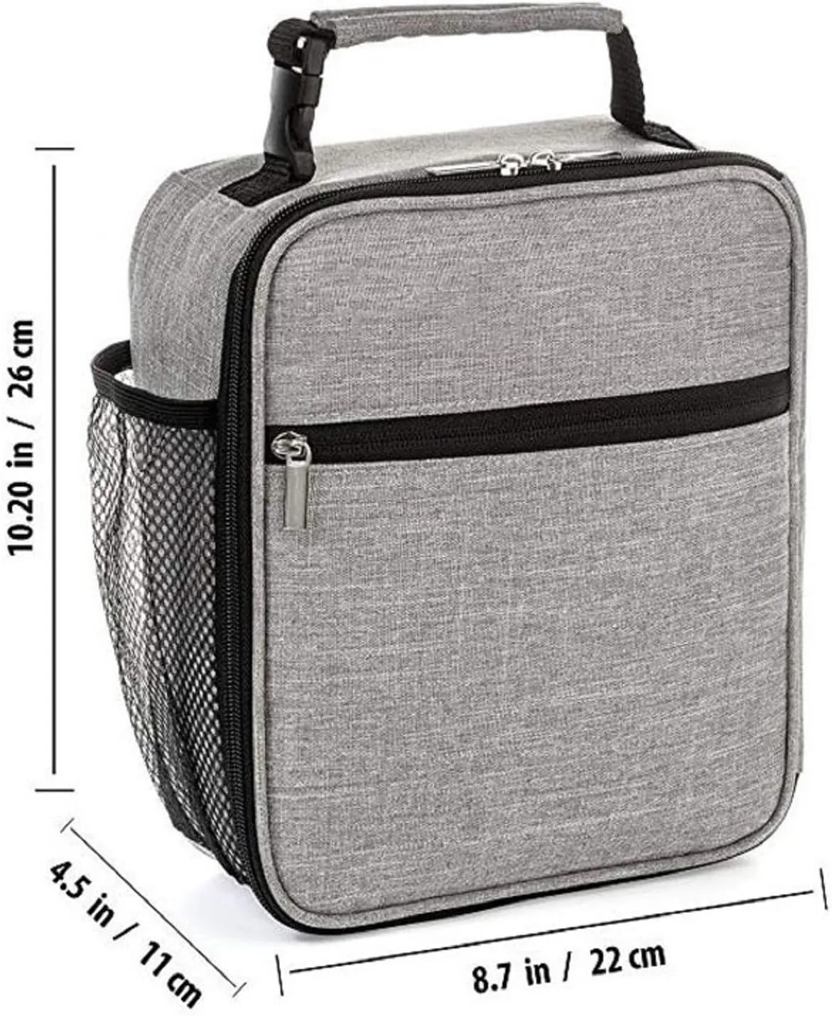 Portable Insulated Aluminum Foil Lined Picnic Cooler Bag for Outdoor (Blue, 26X23X11CM)