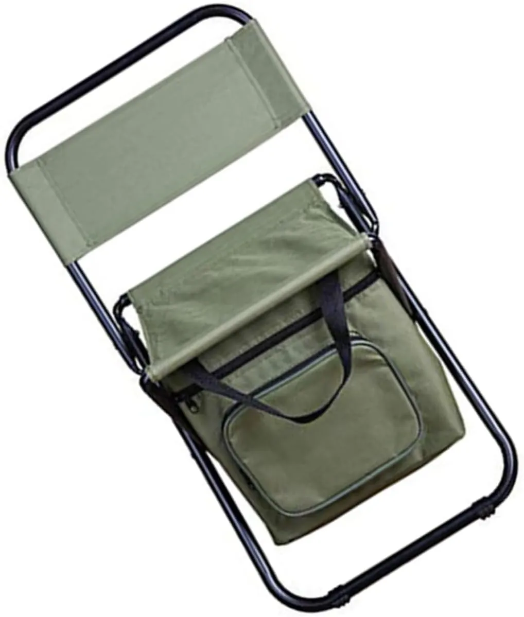 Portable Outdoor Cooler Chair Fishing Stool Insulated Storage Bag for Camping Travel Picnics Lightweight Easy Setup Construction Ergonomic Design for Comfort