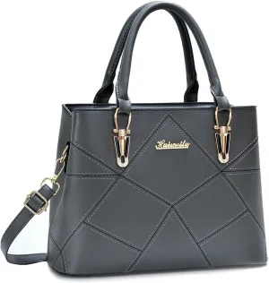 PORT&LOTUS Womens Top-handle Leather Handbags Totes Purses for Women Satchel Shoulder Bag for Ladies