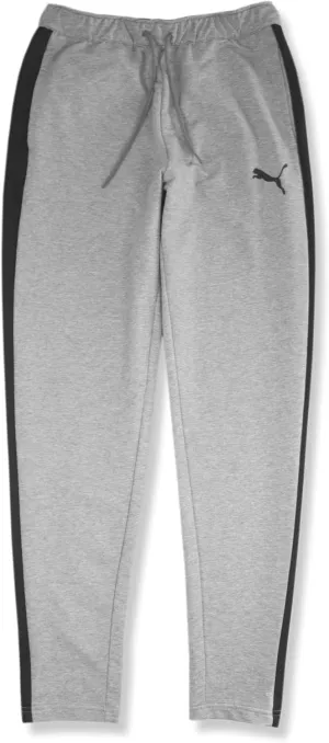 Puma Mens Stretchlite Side Stripe Drawstring Waist Sweat Pants, Gray, Small