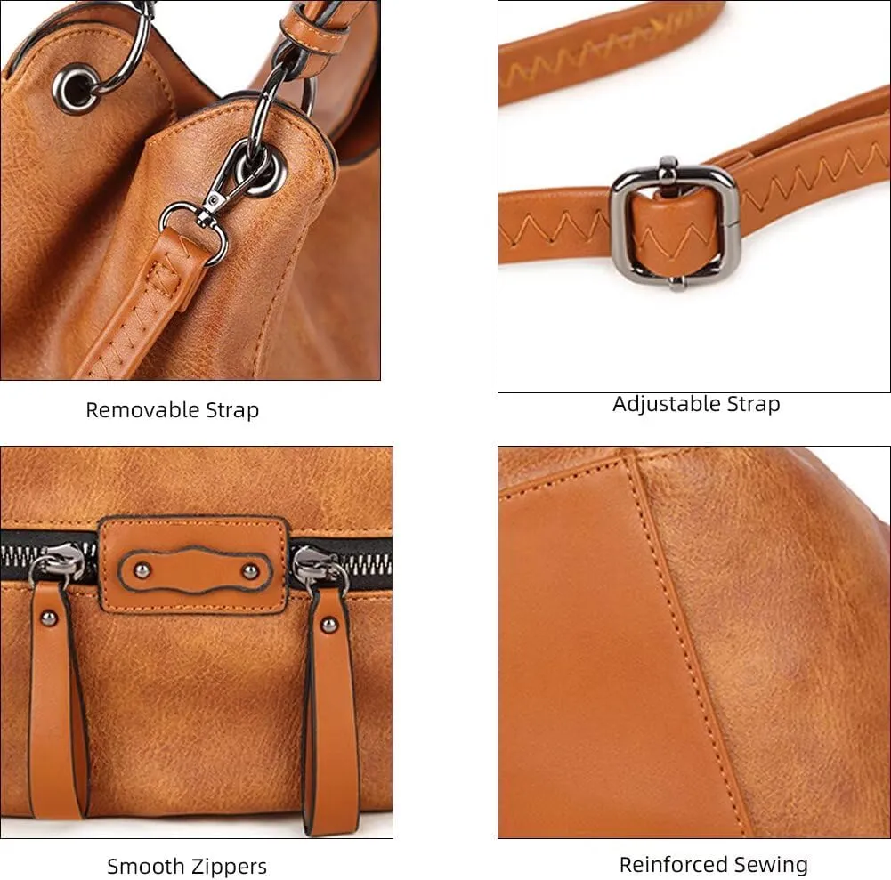 Purses and Handbags for Women Vintage Satchel Handbag Shoulder Tote Bag Daily Crossbody Hobo Bag with Adjustable Strap