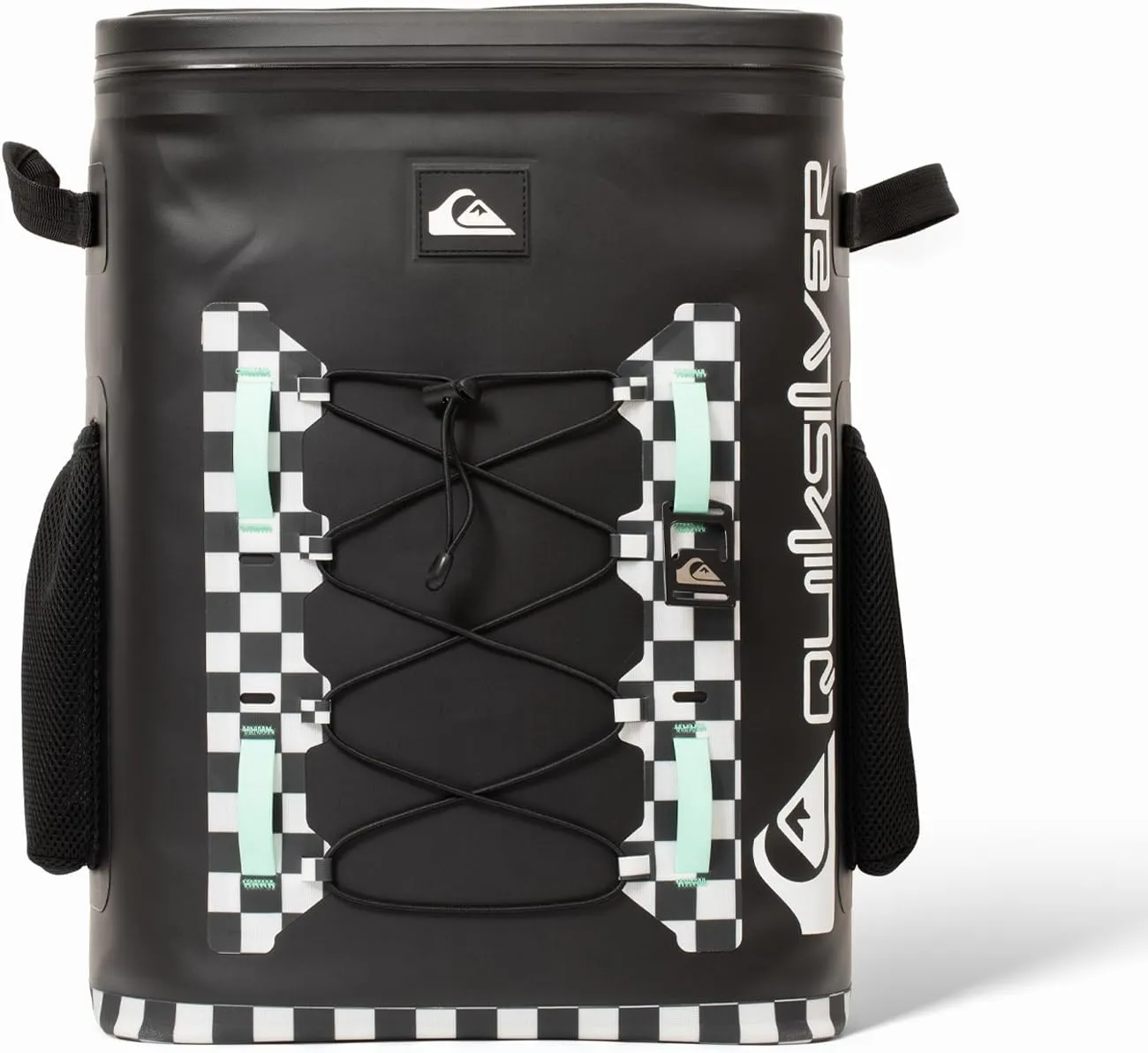 Quiksilver Welded Bungee Backpack Cooler, 30L/36 Cans, 48-72 Hours Insulation, Leakproof & Waterproof IPX7 Rated, Heavy-Duty 600D TPU, Adjustable Straps, Tactical Rings & Mesh Pockets