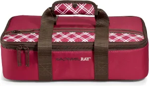 Rachael Ray Lasagna Lugger, Thermal Insulated Casserole Carrier for Hot or Cold Food, Lugger Tote for Pockluck, Parties, Picnic, and Cookouts, Fits 9" x 13" Baking Dish, Burgundy