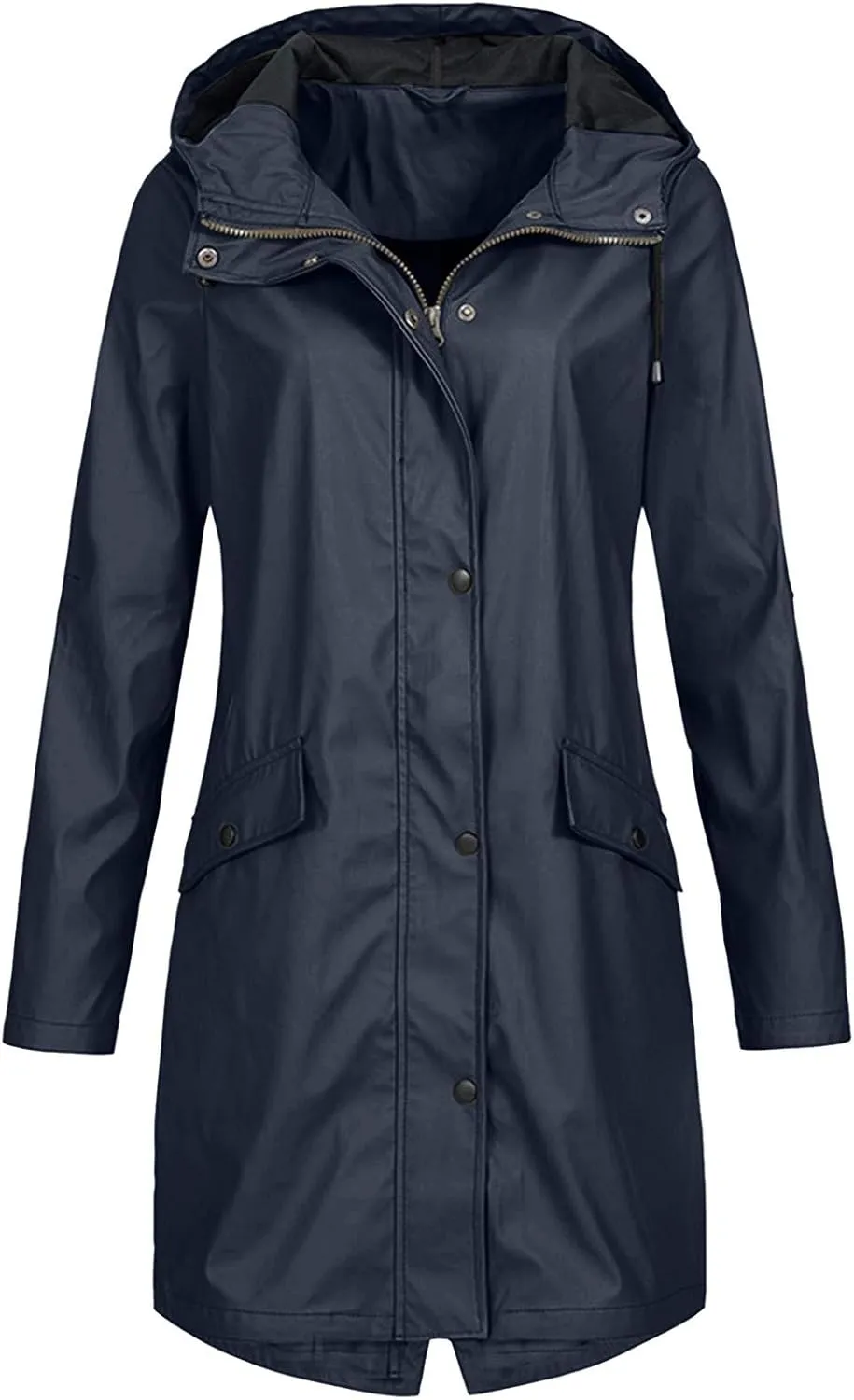Rain Coat for Women Waterproof Hood Lightweight Outdoor Jacket Long Women's Coat Waterproof Travel Jacket