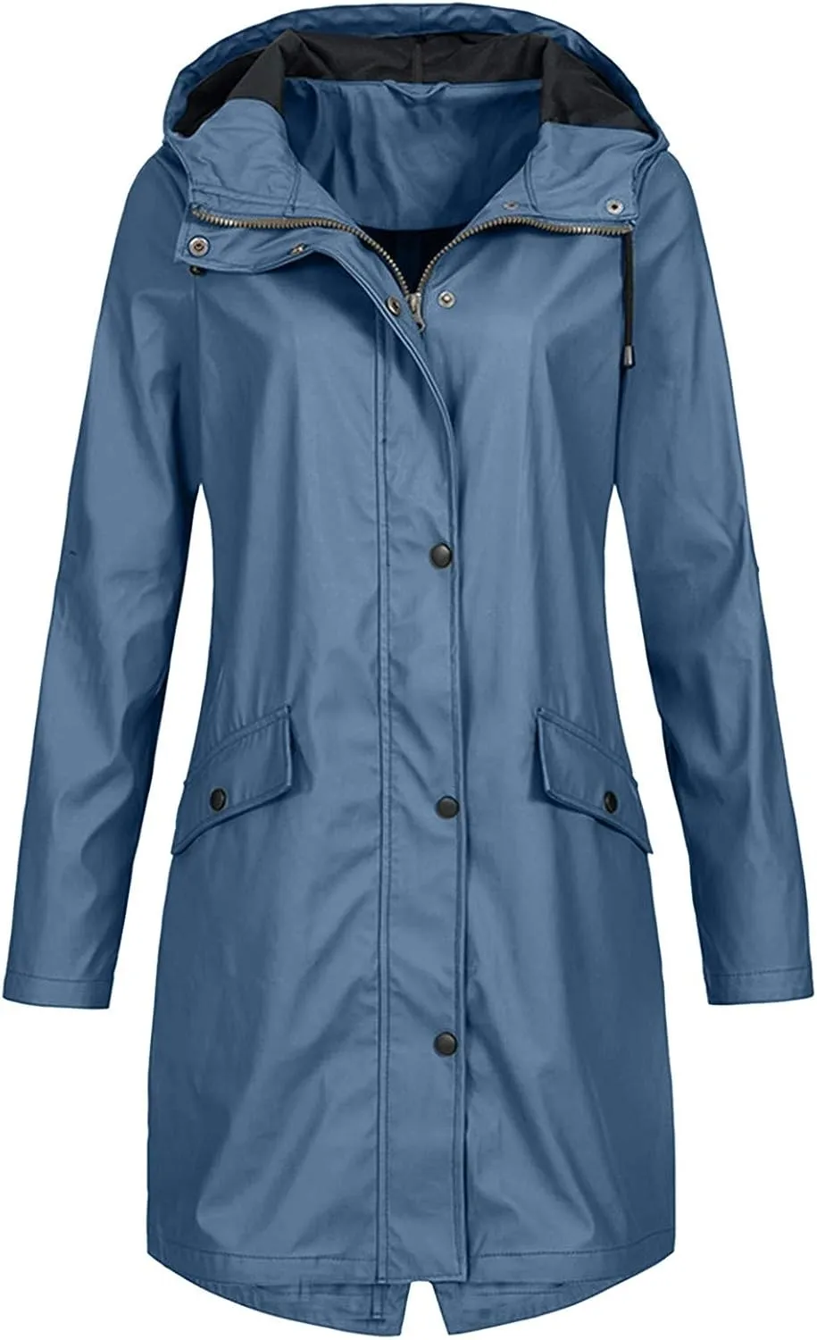 Rain Coat for Women Waterproof Hood Lightweight Outdoor Jacket Long Women's Coat Waterproof Travel Jacket