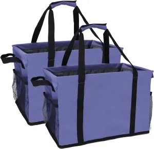 Ramhorn 2 Pack Large Utility Tote Bags Reusable Grocery Bag with Sturdy Handles for Storage, Camping, Shopping