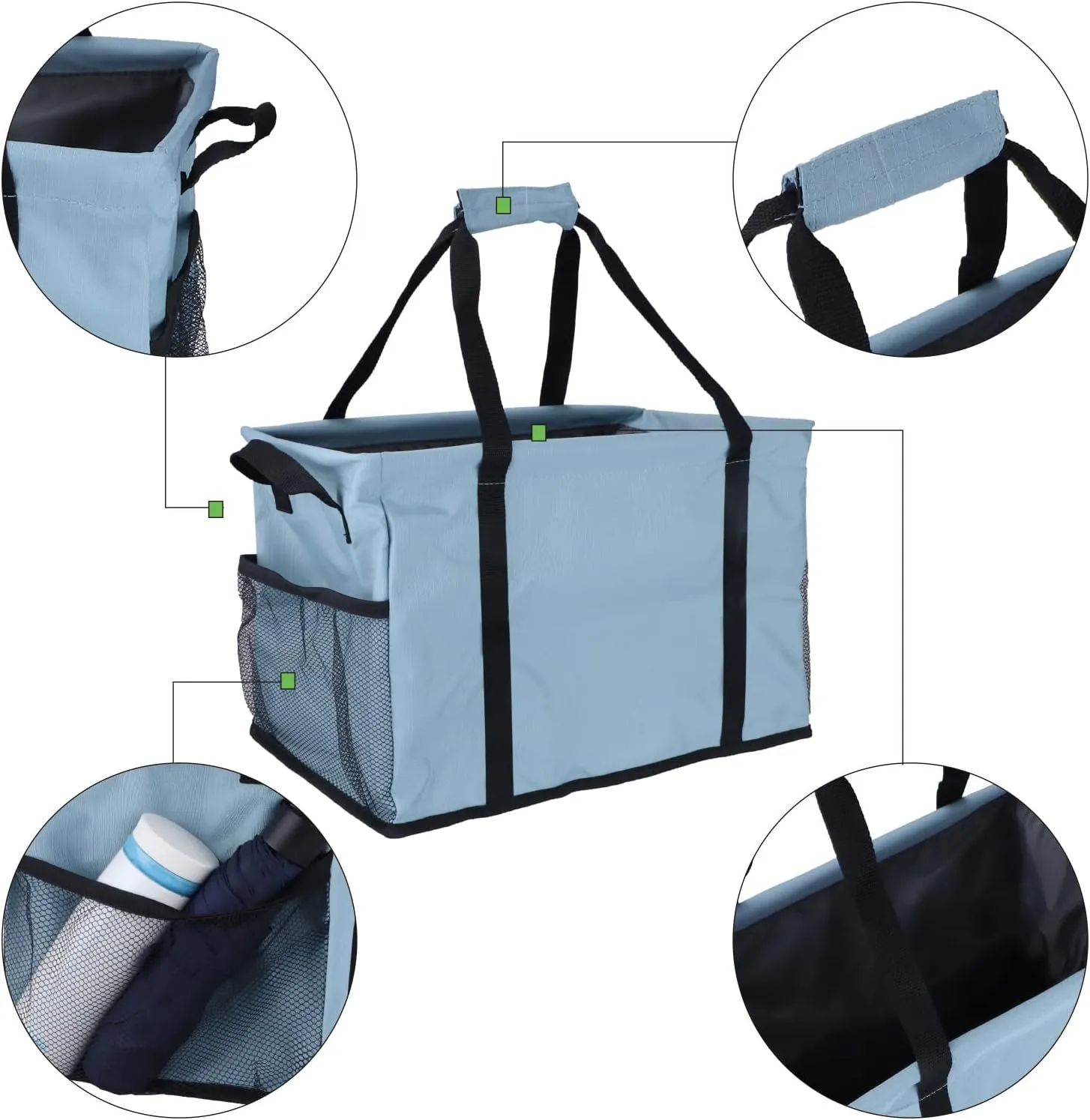 Ramhorn 2 Pack Large Utility Tote Bags Reusable Grocery Bag with Sturdy Handles for Storage, Camping, Shopping