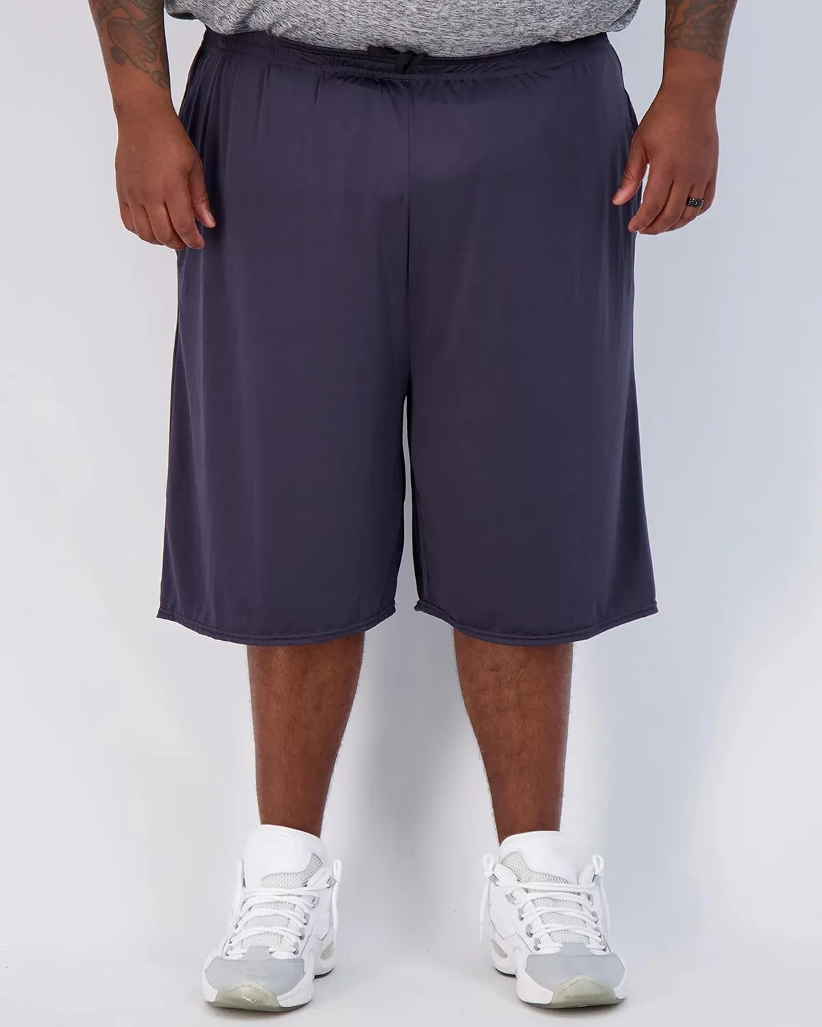 Real Essentials Men's Big & Tall 3-Pack Dry Fit & Mesh Active Athletic Perfomance Shorts (3X-5X)