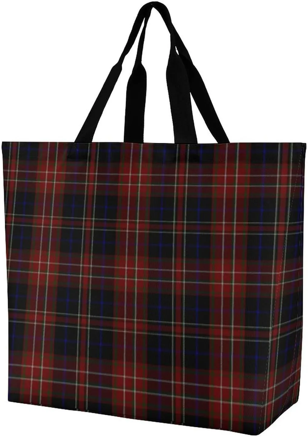 Red White Stripe Large Capacity Single Shoulder Shopping Bag, Fashionable Shopping Bag