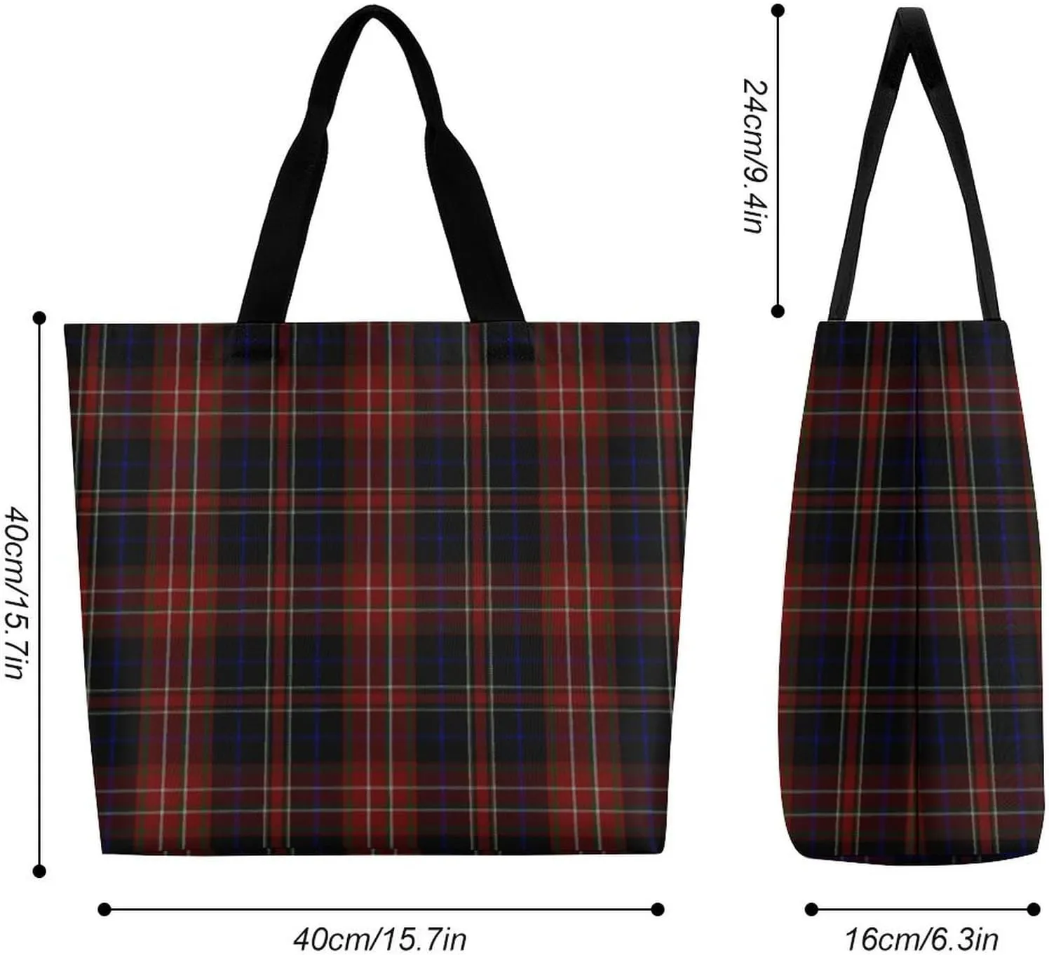 Red White Stripe Large Capacity Single Shoulder Shopping Bag, Fashionable Shopping Bag