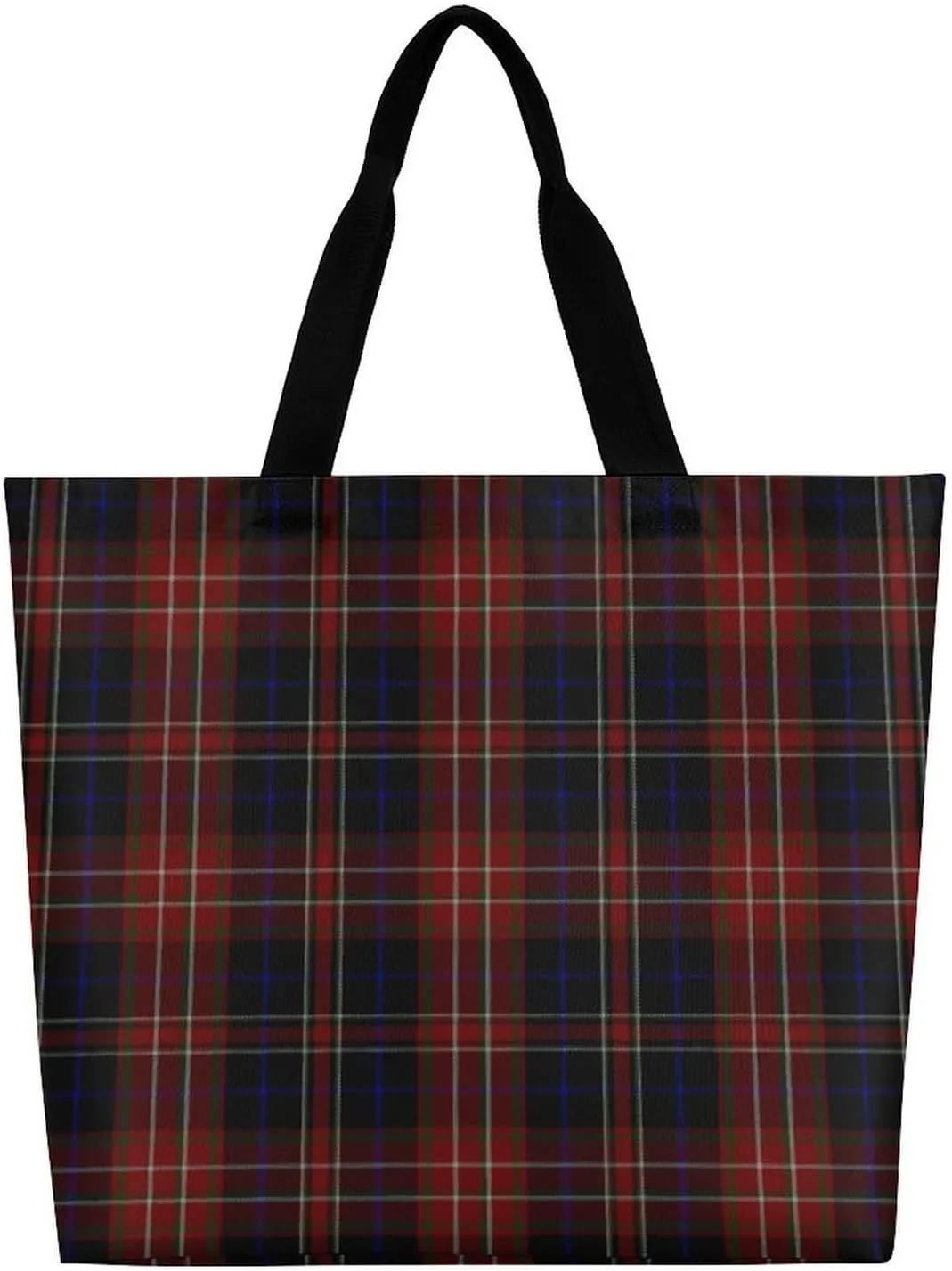 Red White Stripe Large Capacity Single Shoulder Shopping Bag, Fashionable Shopping Bag