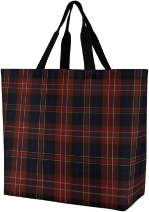 Red White Stripe Large Capacity Single Shoulder Shopping Bag, Fashionable Shopping Bag