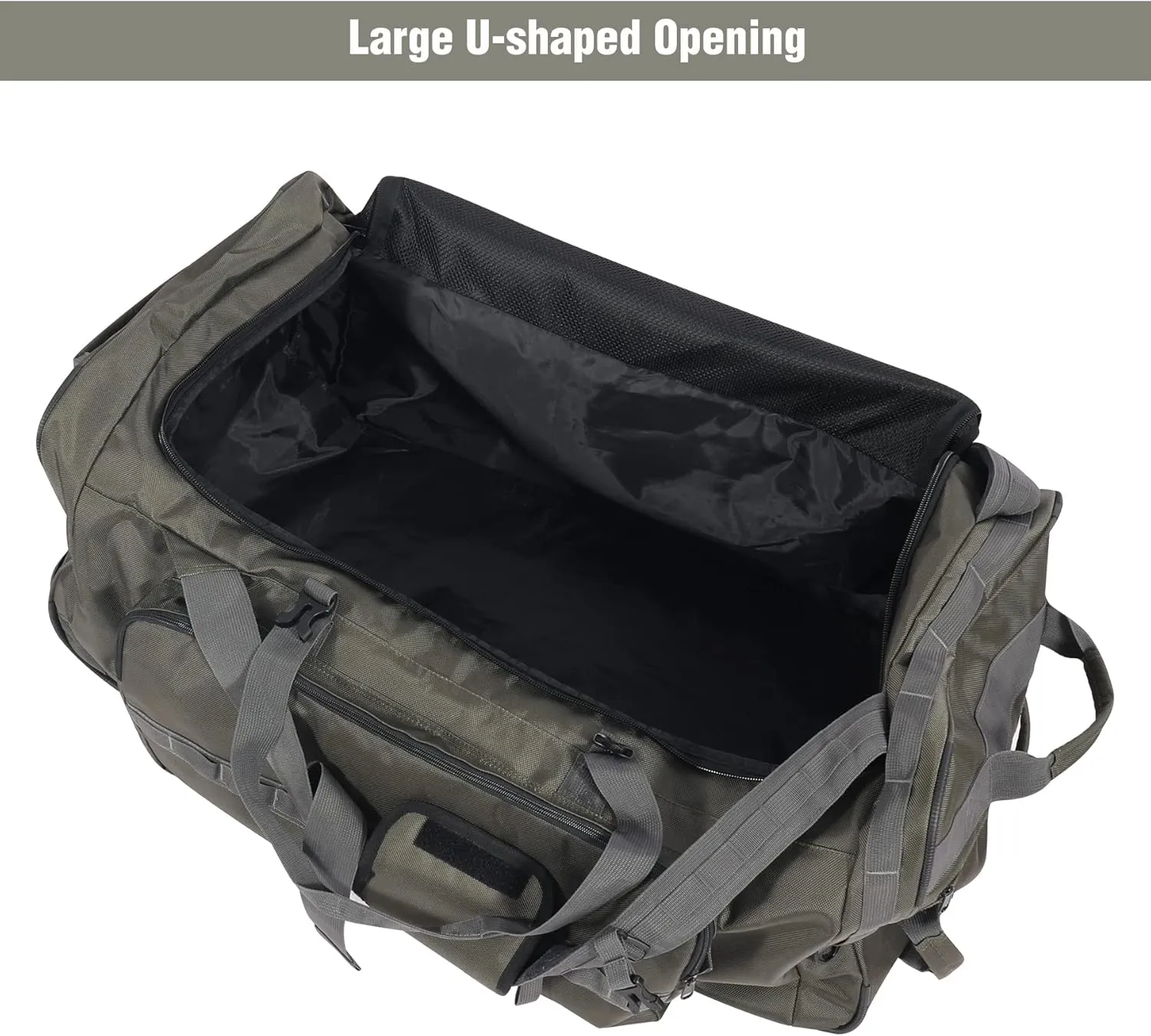 REDCAMP 85L/120L/140L Foldable Duffle Bag with Wheels, Large Travel Duffel Bag