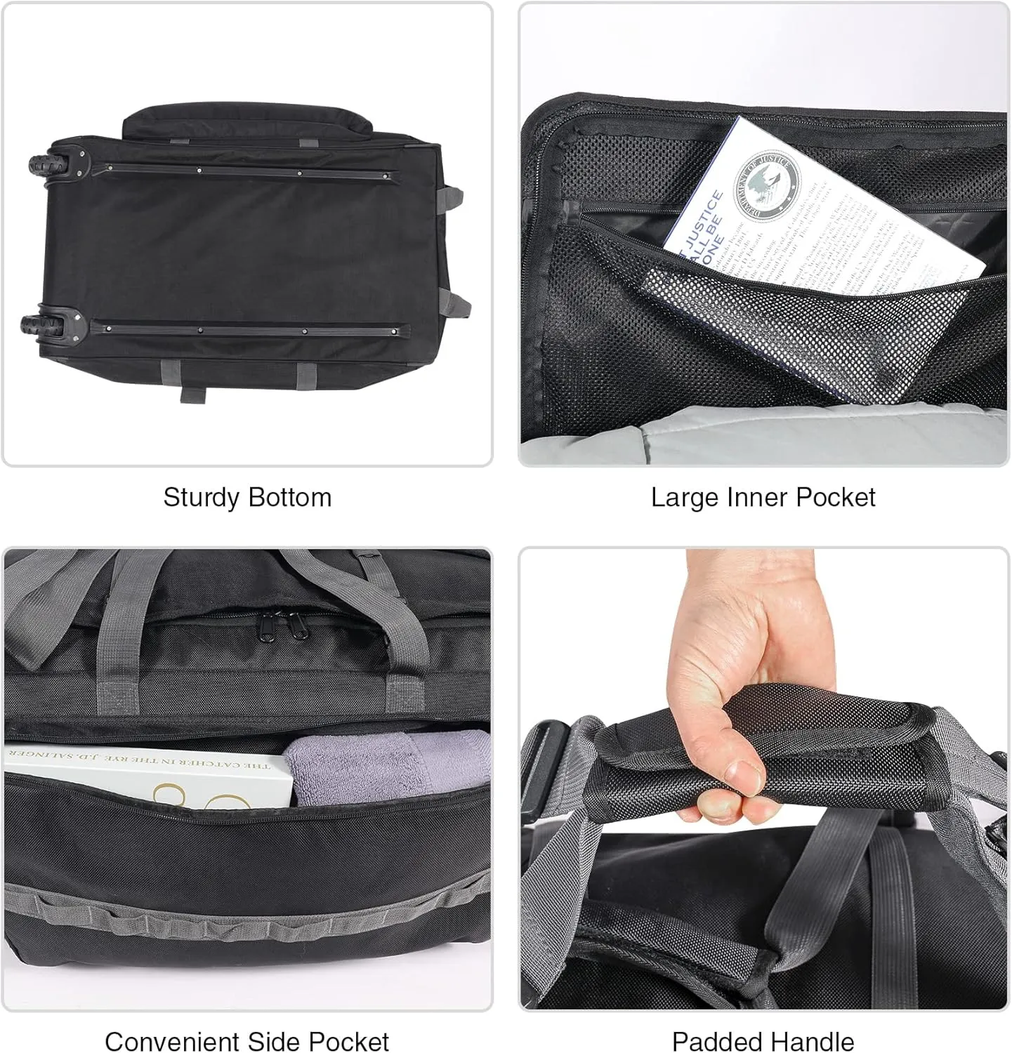 REDCAMP 85L/120L/140L Foldable Duffle Bag with Wheels, Large Travel Duffel Bag