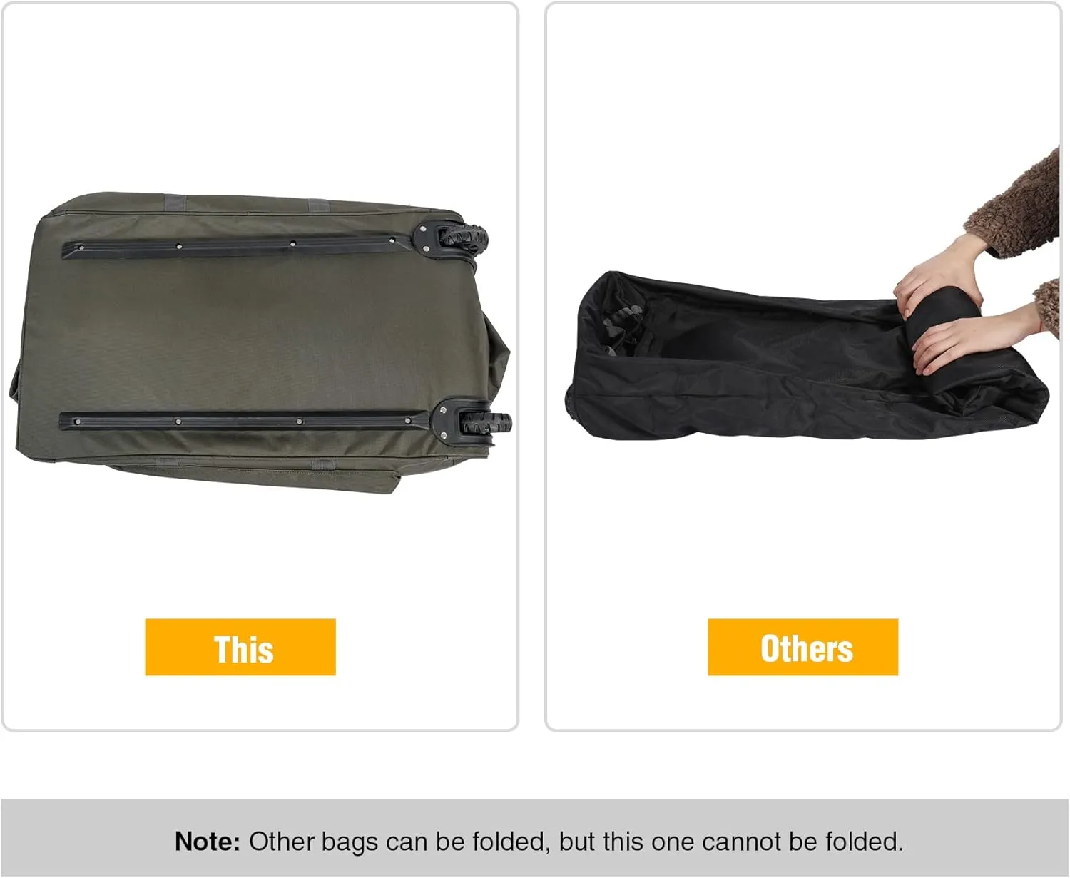 REDCAMP 85L/120L/140L Foldable Duffle Bag with Wheels, Large Travel Duffel Bag