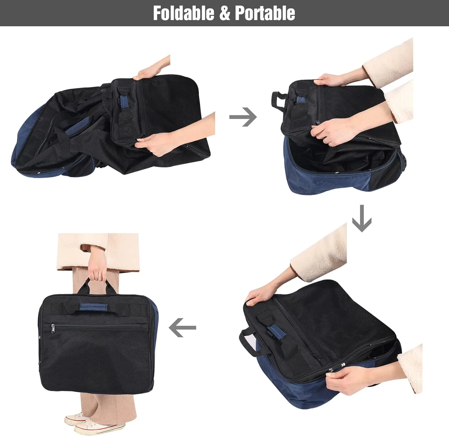 REDCAMP 85L/120L/140L Foldable Duffle Bag with Wheels, Large Travel Duffel Bag