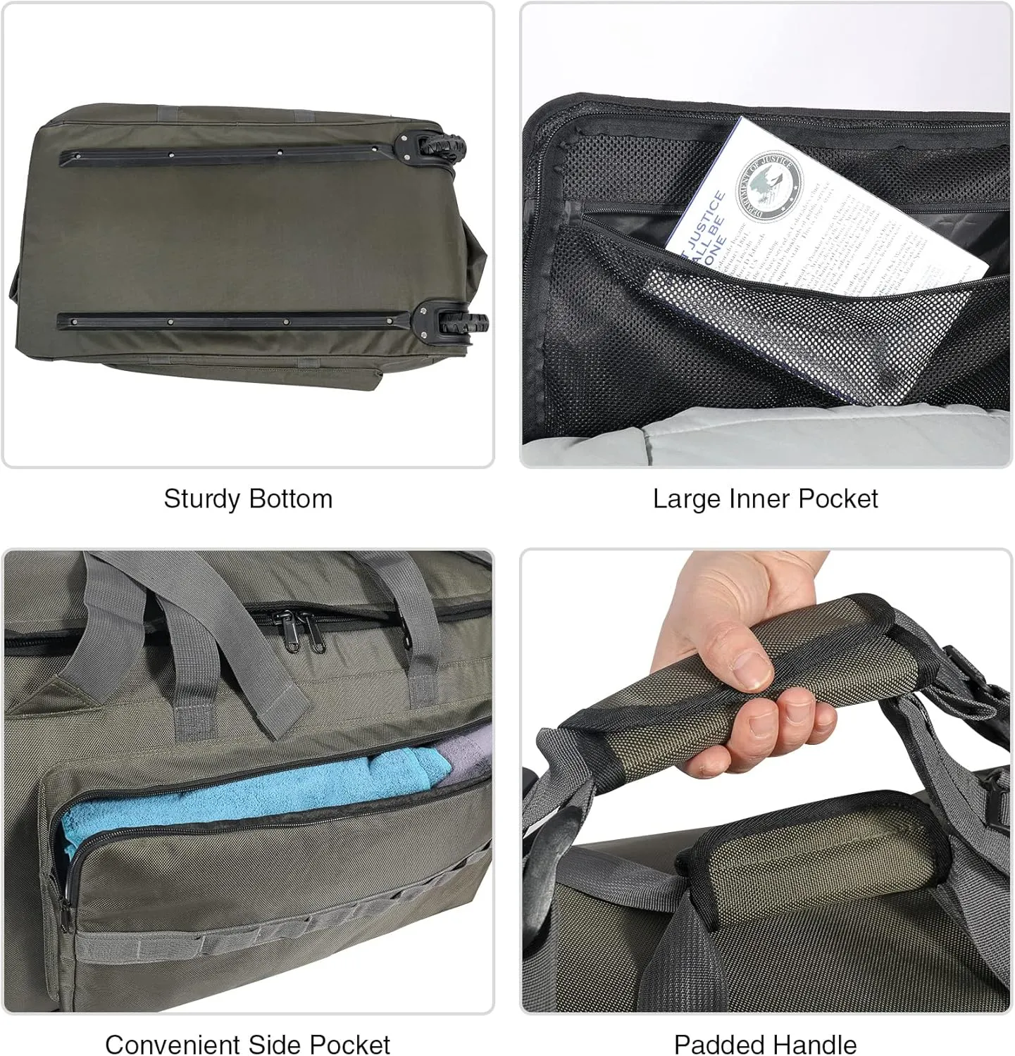 REDCAMP 85L/120L/140L Foldable Duffle Bag with Wheels, Large Travel Duffel Bag
