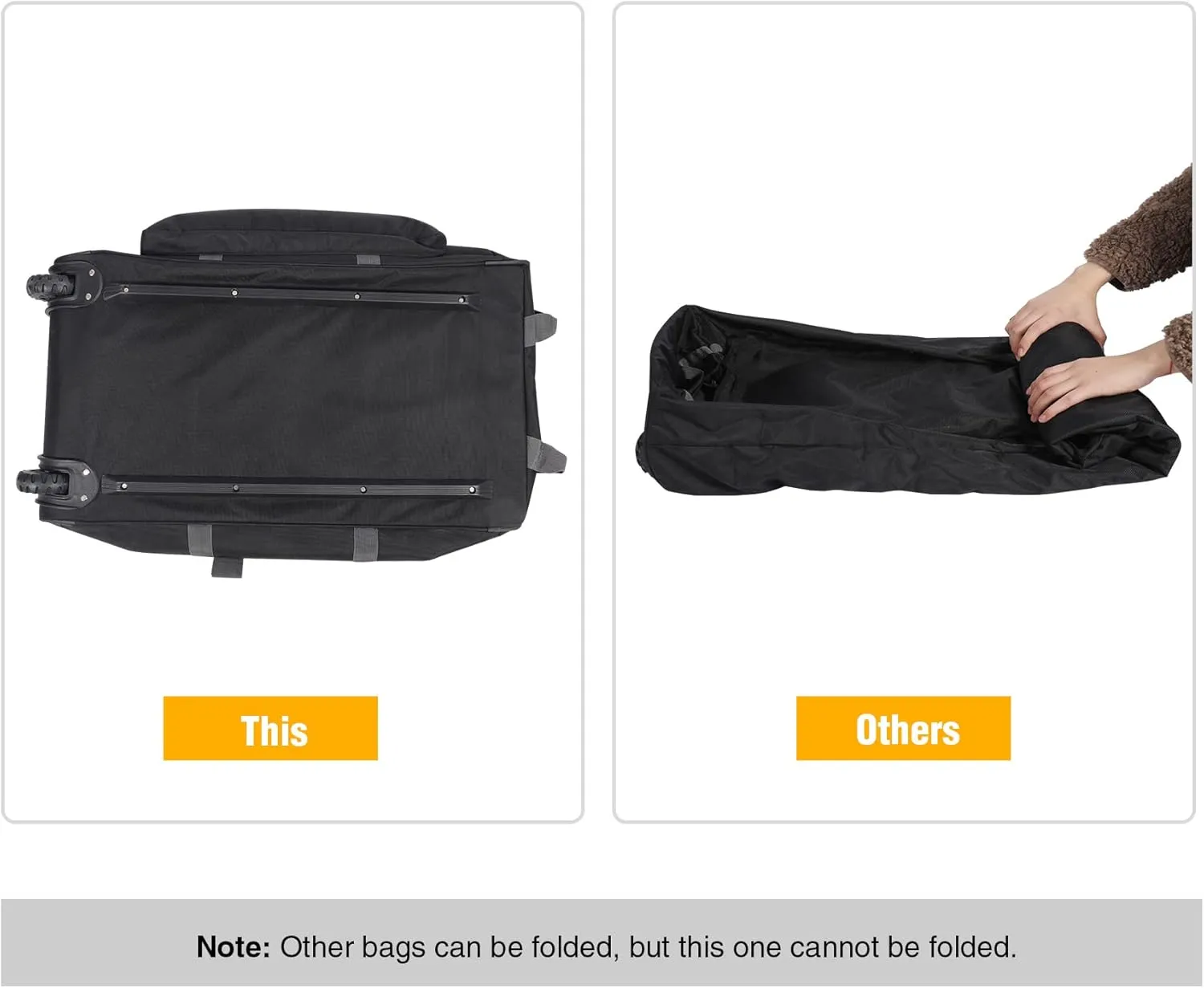 REDCAMP 85L/120L/140L Foldable Duffle Bag with Wheels, Large Travel Duffel Bag