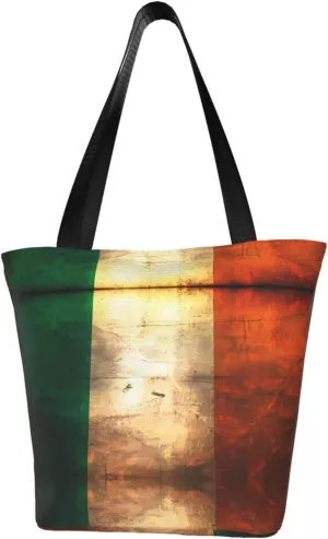 Retro Irish flag Women's fashion shoulder bag, shopping handbag, suitable for weekend travel shopping shoulder bag messenger bag