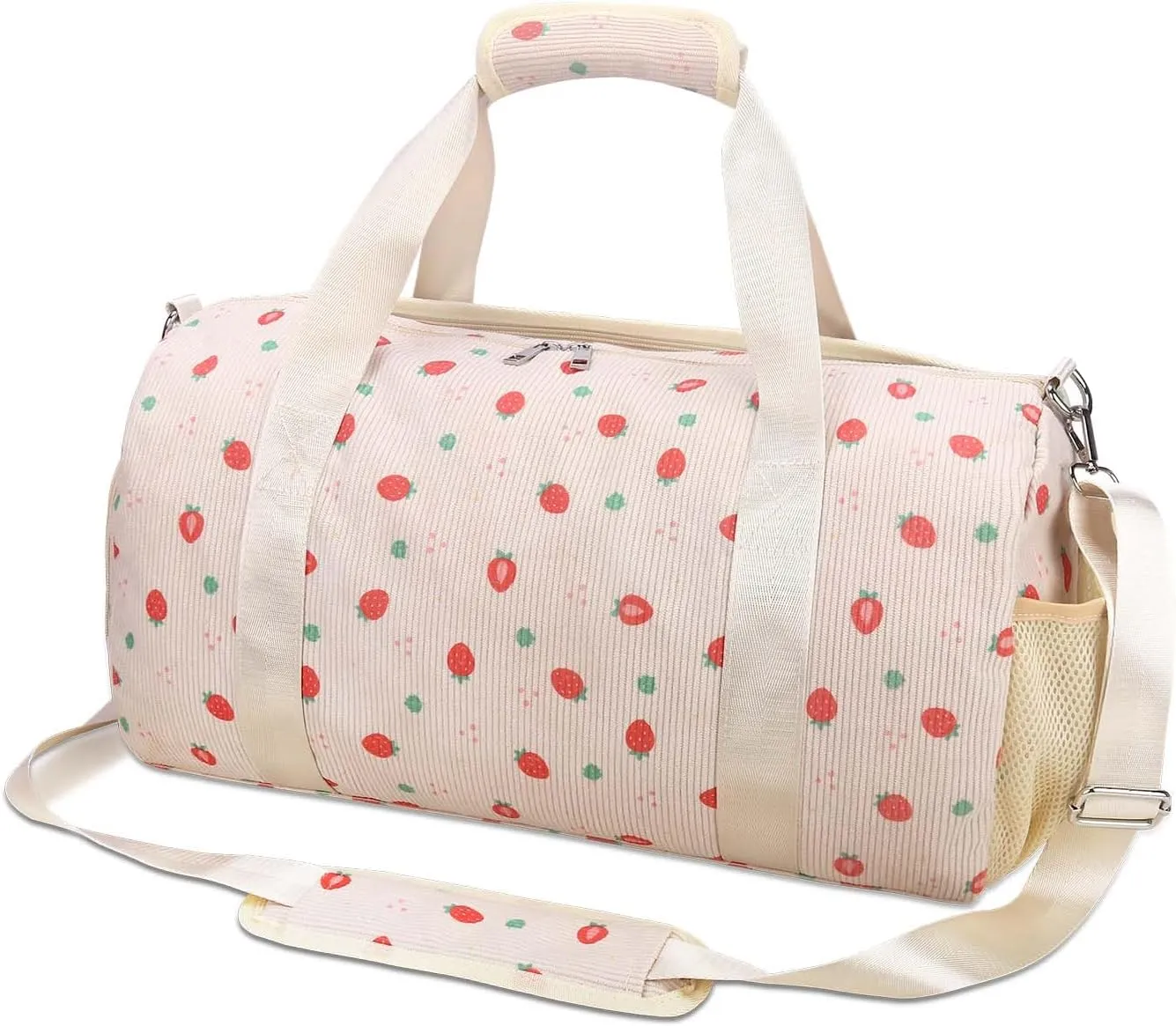 RHCPFOVR Gym Travel Duffle Bag for Girls - Gymnastics Sports Dance Bag with Shoe Compartment & Wet Pocket Panda Kids Travel Bag Teens Weekender Sleepover Carry On Bag