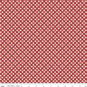 Riley Blake Designs - Sweet Freedom Gingham Picnic - Red by the yard 2214