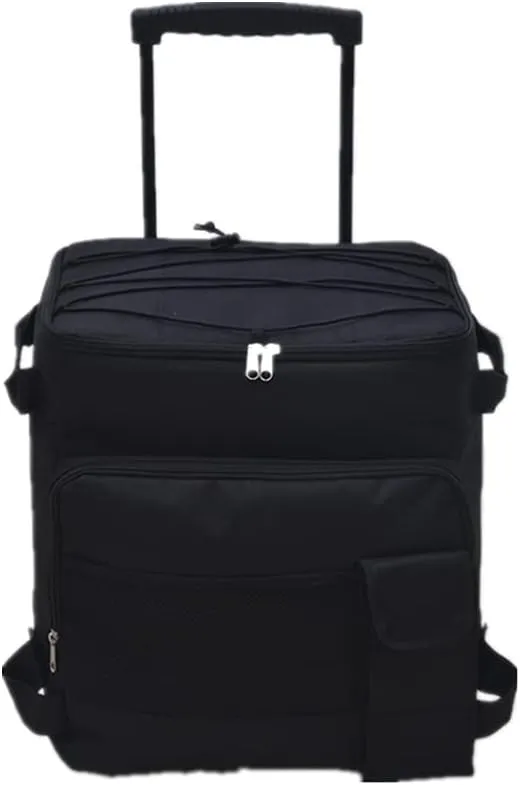 Rolling Cooler on Wheels,Outdoor Cooler Trolley Bag Insulated Leakproof Collapsible Bag for Picnic Camping Beach