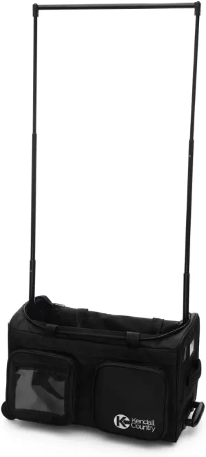 Rolling Dance Bag with Garment Rack – Kendall Country Duffel with Rack 22 Inch Luggage for Cheer Sports Travel Skating Raven Black