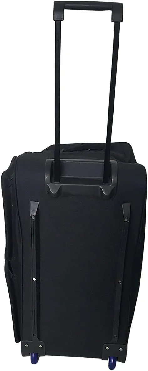 Rolling Duffle Bag 24 Inch With Three Outside Pockets Vertical Handle, Made In China.