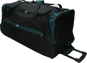 Rolling Duffle Bag (30-inch, Black/Turquoist)