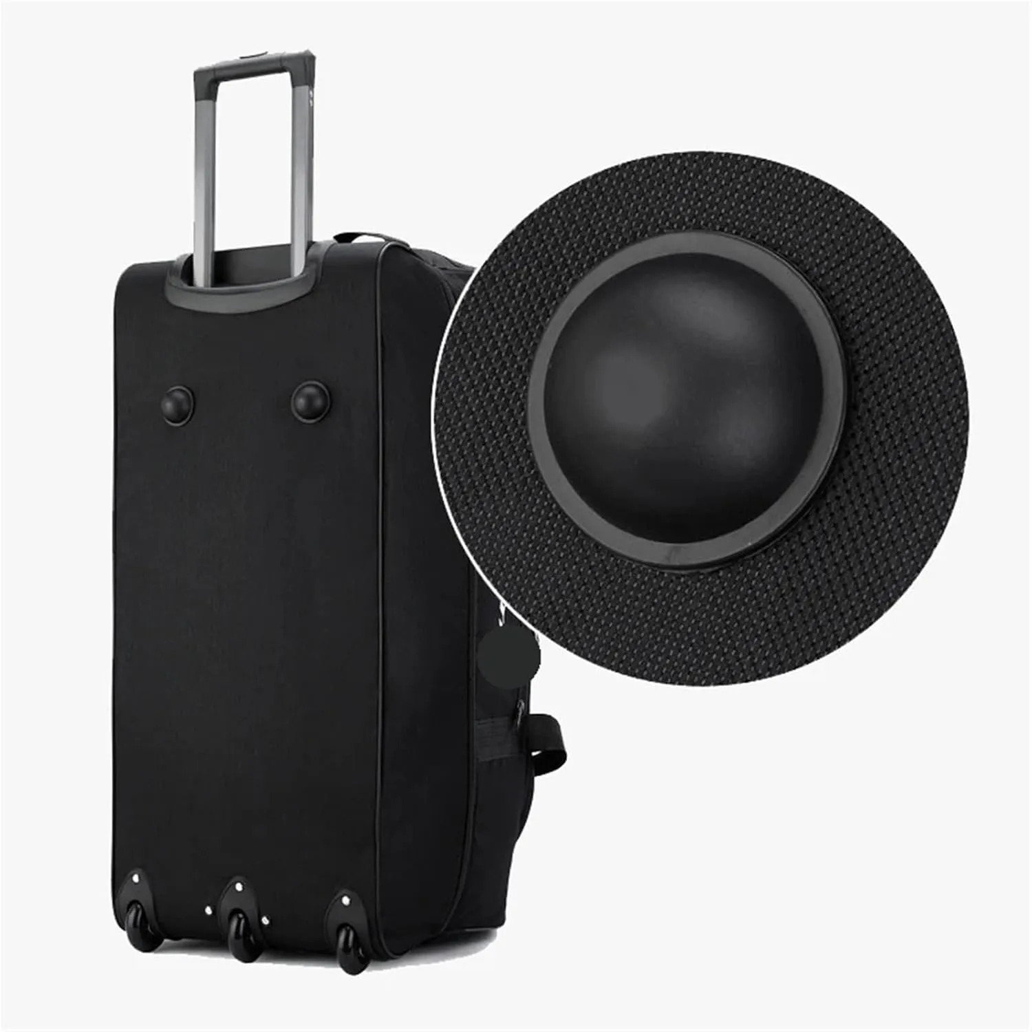 Rolling Duffle Bag with Wheels Large Capacity Trolley Bags with Wheels Foldable Luggage Wheeled Bag Travel Suitcase Waterproof Handbag Rolling Luggage(Black Style 2,79x37x35cm)