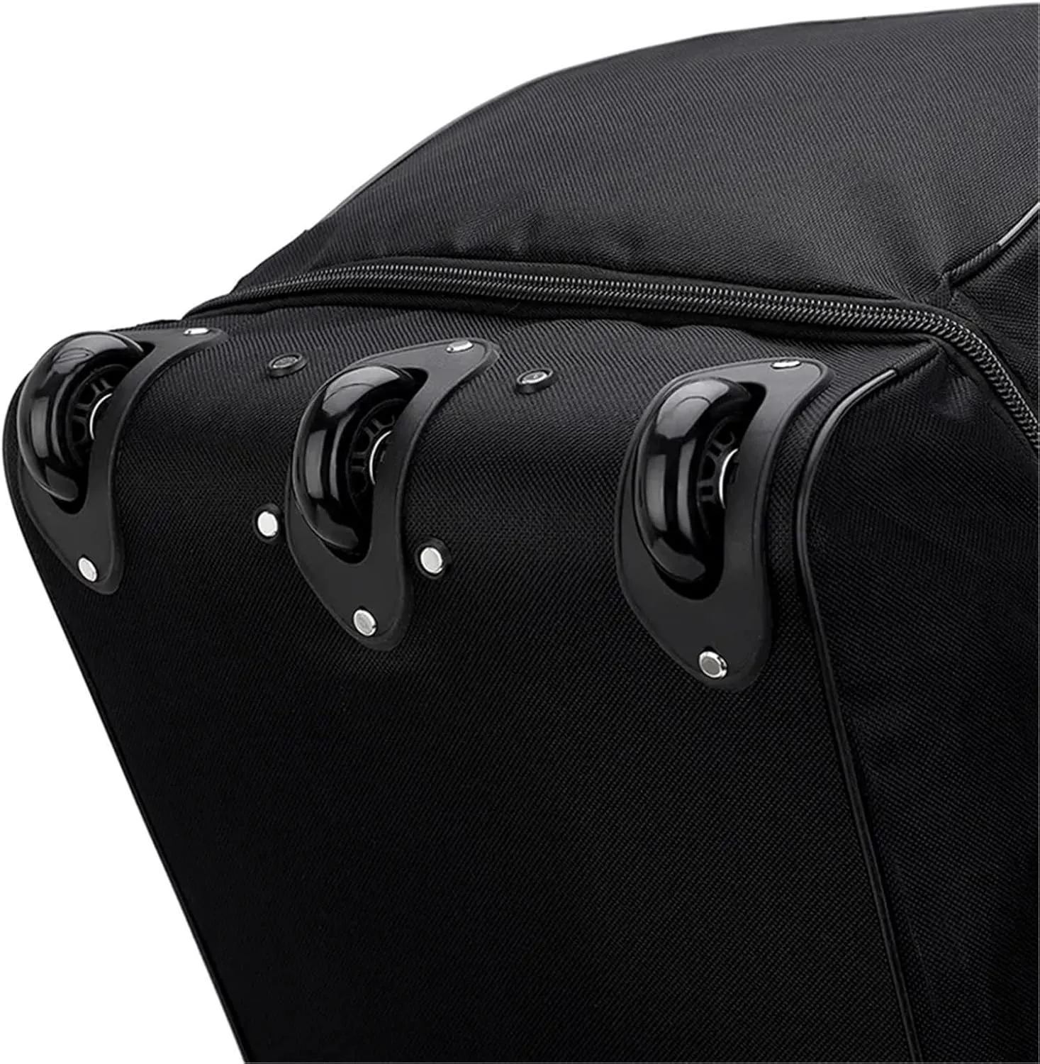 Rolling Duffle Bag with Wheels Large Capacity Trolley Bags with Wheels Foldable Luggage Wheeled Bag Travel Suitcase Waterproof Handbag Rolling Luggage(Black Style 2,79x37x35cm)